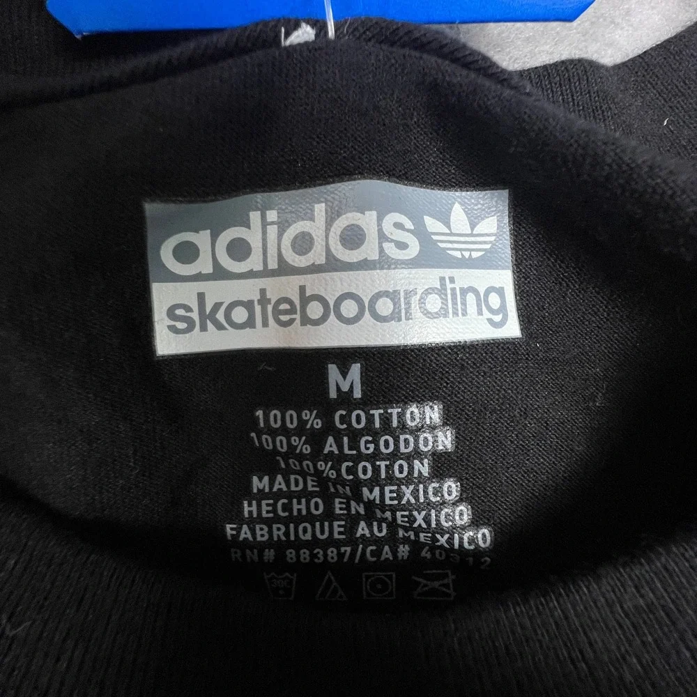 Adidas Skateboarding T-Shirt Mens M Black Camo Trefoil Logo Tee Street‎ Sporty